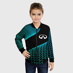 Бомбер детский Infiniti electro hexagon, цвет: 3D-черный — фото 2
