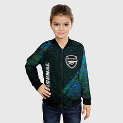 Бомбер детский Arsenal glitch blue, цвет: 3D-черный — фото 2