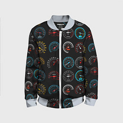 Бомбер детский Цветные спидометры, цвет: 3D-серый
