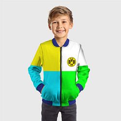 Бомбер детский Borussia color cport, цвет: 3D-синий — фото 2