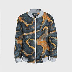 Детский бомбер Золотистый мрамор