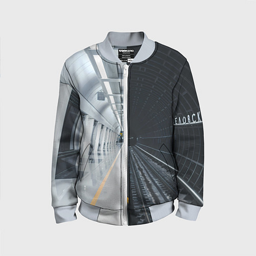 Детский бомбер Метро Москвы / 3D-Серый – фото 1