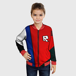 Бомбер детский Roblox uniform, цвет: 3D-красный — фото 2