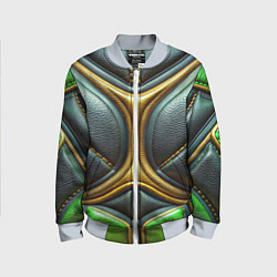 Детский бомбер Футуристичная текстура из кожи