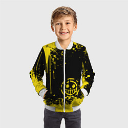 Бомбер детский Трафальгар Д Ватер Ло прозвище пират, цвет: 3D-белый — фото 2