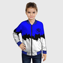 Бомбер детский BMW sport texture, цвет: 3D-синий — фото 2