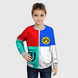 Бомбер детский Juventus x Borussia, цвет: 3D-серый — фото 2
