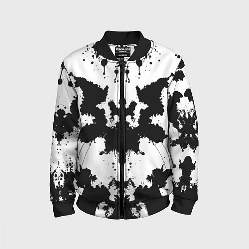 Детский бомбер Психоделический тест Роршаха / 3D-Черный – фото 1
