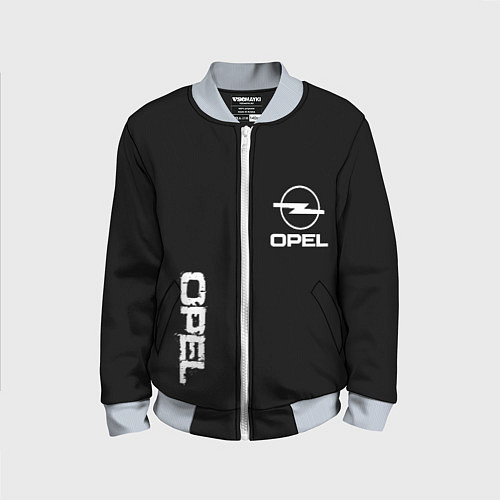 Детский бомбер Opel white logo / 3D-Серый – фото 1