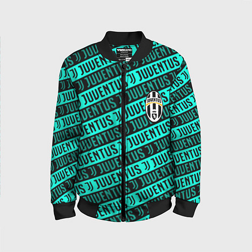 Детский бомбер Juventus pattern logo steel / 3D-Черный – фото 1