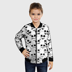 Бомбер детский Marshmello dj pattern, цвет: 3D-черный — фото 2