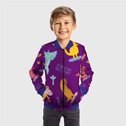 Бомбер детский No rules, цвет: 3D-синий — фото 2