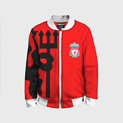 Бомбер детский Liverpool fc sport steel, цвет: 3D-белый