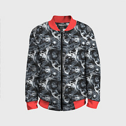 Детский бомбер Выдры купаются в речке - паттерн