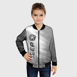 Бомбер детский Jeep - white gradient по-вертикали, цвет: 3D-черный — фото 2