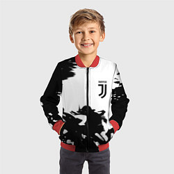 Бомбер детский Juventus smoke black fire, цвет: 3D-красный — фото 2