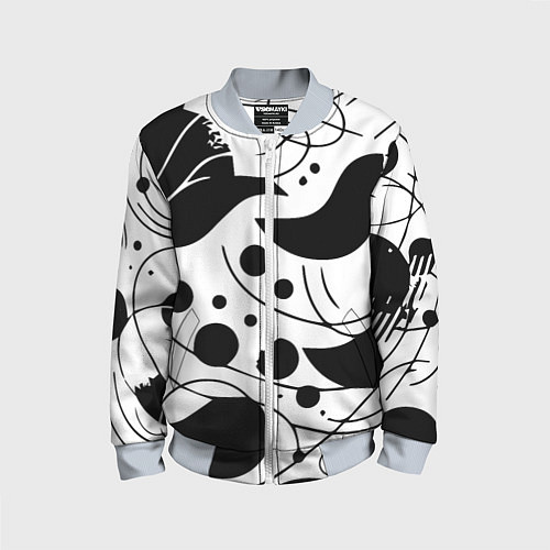 Детский бомбер Fashion abstraction - ai art fantasy / 3D-Серый – фото 1