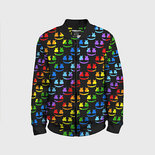 Детский бомбер Marshmello dj colors / 3D-Черный – фото 1