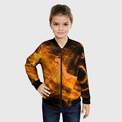 Бомбер детский Half life abstraction, цвет: 3D-черный — фото 2
