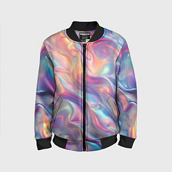 Детский бомбер Перламутровый голографический градиент
