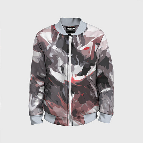 Детский бомбер Абстрактный узор черно-серый / 3D-Серый – фото 1