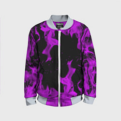 Детский бомбер Неоновый огонь текстура