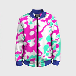 Бомбер детский Текстура камуфляж детский, цвет: 3D-синий