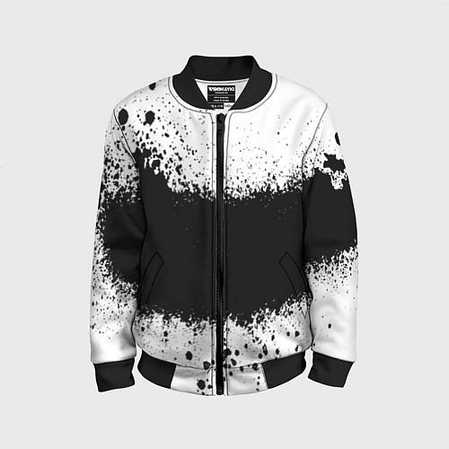 Детский бомбер Просто краски чёрные / 3D-Черный – фото 1