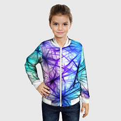 Бомбер детский Неоновые нервы, цвет: 3D-белый — фото 2