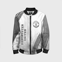 Бомбер детский Manchester United - white gradient вертикально, цвет: 3D-черный