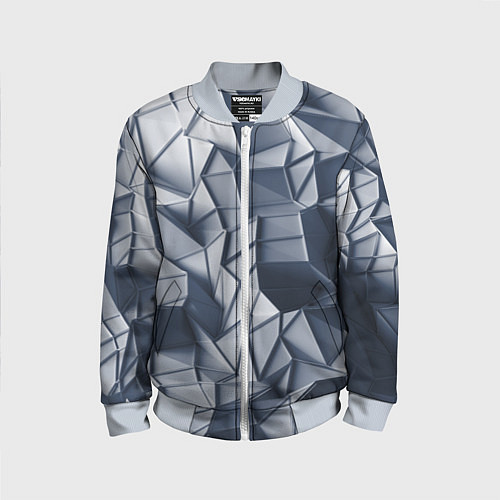 Детский бомбер Геометрические грани / 3D-Серый – фото 1