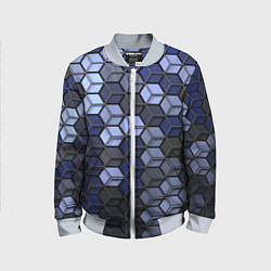 Детский бомбер Серо синие соты