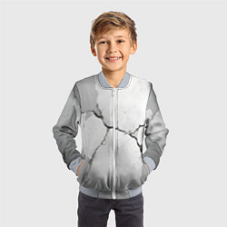 Бомбер детский Растрескавшийся бетон, цвет: 3D-серый — фото 2