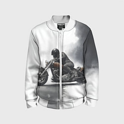 Детский бомбер Крутой байкер скетч