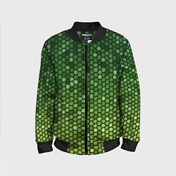 Детский бомбер Мозаика под зеленую змею
