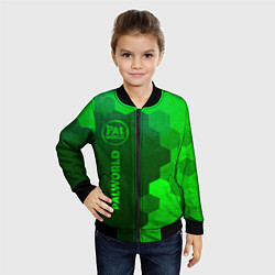 Бомбер детский Palworld - green gradient по-вертикали, цвет: 3D-черный — фото 2