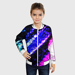 Бомбер детский Marshmello neon steel, цвет: 3D-белый — фото 2