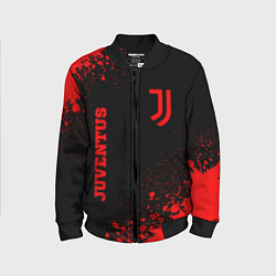 Бомбер детский Juventus - red gradient вертикально, цвет: 3D-черный