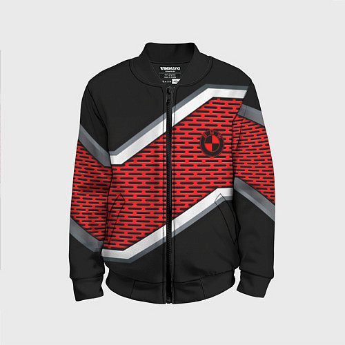 Детский бомбер BMW geometry avto / 3D-Черный – фото 1