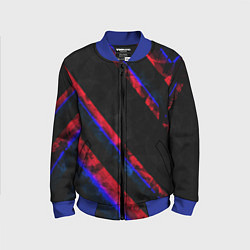 Детский бомбер Неоновые штрихи геометрия