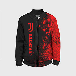 Детский бомбер Juventus - red gradient по-вертикали