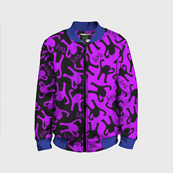 Бомбер детский Ъуъ съука mem pattern, цвет: 3D-синий