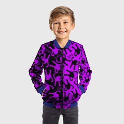 Бомбер детский Ъуъ съука mem pattern, цвет: 3D-синий — фото 2