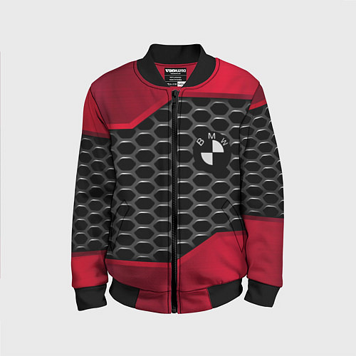 Детский бомбер BMW карбон стиль / 3D-Черный – фото 1