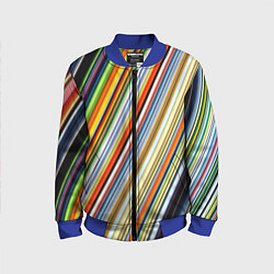 Детский бомбер Разноцветные полосы абстракция