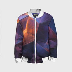 Детский бомбер Искаженная геометрия с эффектом потертостей