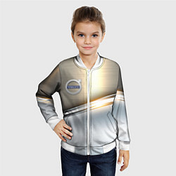 Бомбер детский Volvo жёлтый метал, цвет: 3D-белый — фото 2