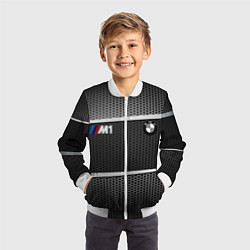 Бомбер детский BMW металлическая сетка, цвет: 3D-белый — фото 2