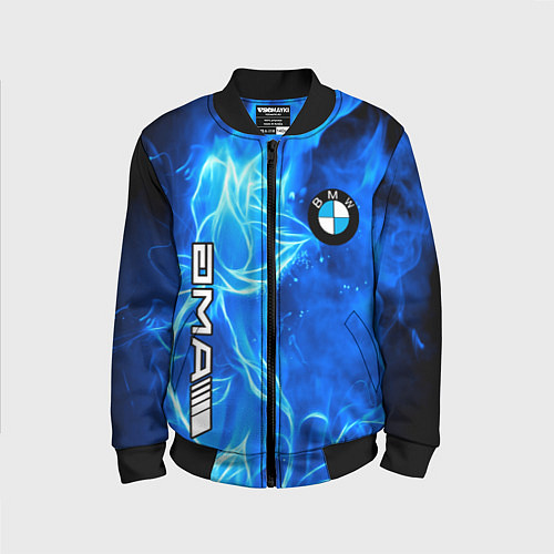 Детский бомбер BMW flower flame / 3D-Черный – фото 1