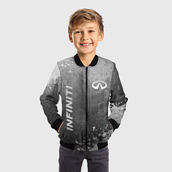 Бомбер детский Infiniti - grey gradient вертикально, цвет: 3D-черный — фото 2